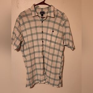 Patagonia Plaid Organic Cotton Short Sleeve Button Up Shirt Large